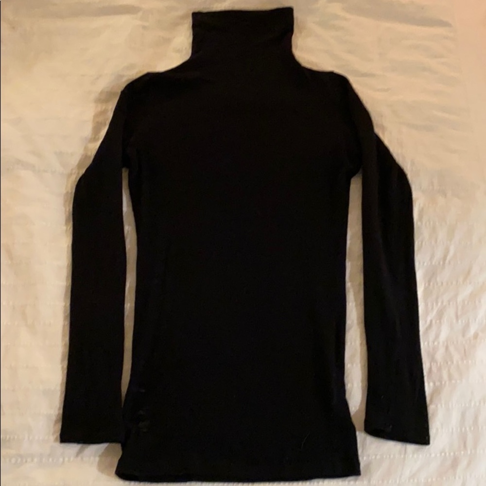 Club Monaco Black Wool Turtleneck